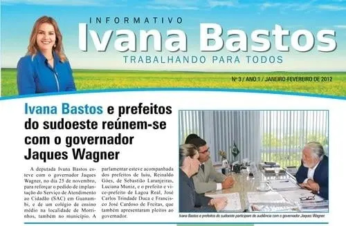 Acesse o novo informativo da deputada Ivana Bastos