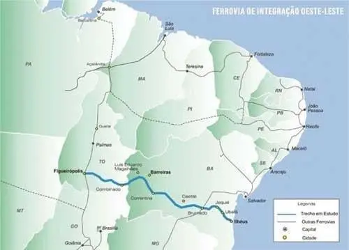 AMAVALE divulga nota em favor da Ferrovia Oeste Leste