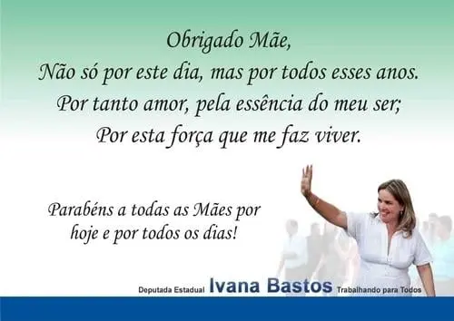Deputada deseja um feliz Dia das Mães
