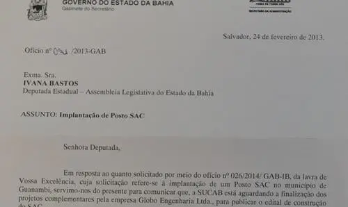 Guanambi: projetos para implantação do SAC estão em fase de finalização 