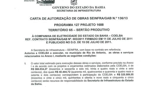 Rio do Antônio: Obras de Iluminação em Ibitira já foram iniciadas