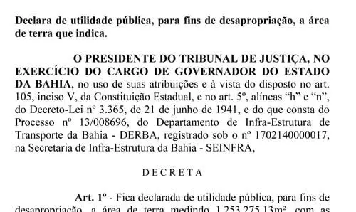 Guanambi: Governo do Estado desapropria área para ampliação do aeroporto