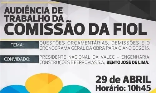 Comissão da Fiol recebe presidente do Valec para debater obras da ferrovia