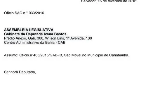 Após pedido da deputada, SAC Móvel estará em Carinhanha esta semana
