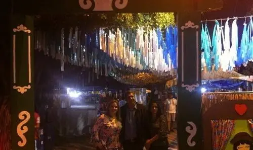 Ivana Bastos participa de festa em louvor a Santo Antônio em Palmeiras