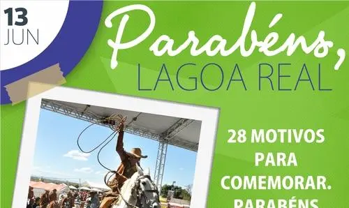 Ivana Bastos parabeniza Lagoa Real pelos 28 anos