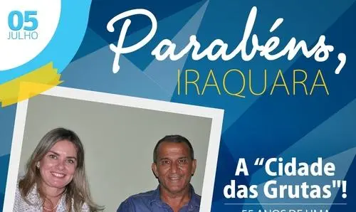 Ivana Bastos parabeniza Iraquara pelos 55 anos de emancipação 