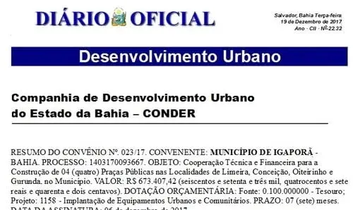 Deputada comemora publicação de convênio para construção de praças em Igaporã
