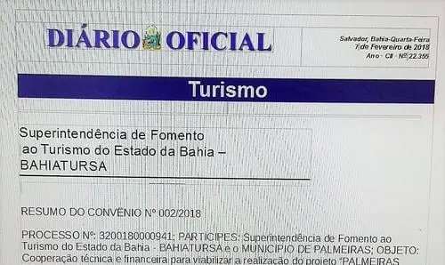 Publicado convênio que libera recursos para tradicional carnaval de Palmeiras