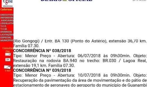 Publicada licitação para obras da pista do Aeroporto de Guanambi