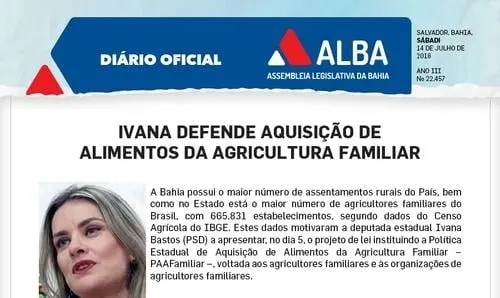 Deputada quer Política de Aquisição de Alimentos da Agricultura Familiar