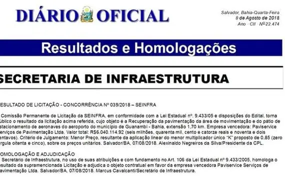 Finalizada licitação para recuperação da pista do Aeroporto