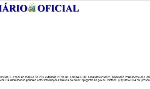 Publicado de aviso de licitação para obras da estrada de Licínio – Urandi