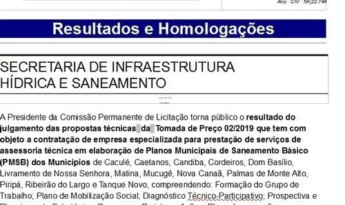 Ivana comemora resultado de licitação para elaboração de planos de saneamento