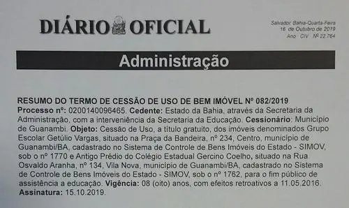 Luta de Ivana resulta na publicação da cessão de uso de colégios em Guanambi