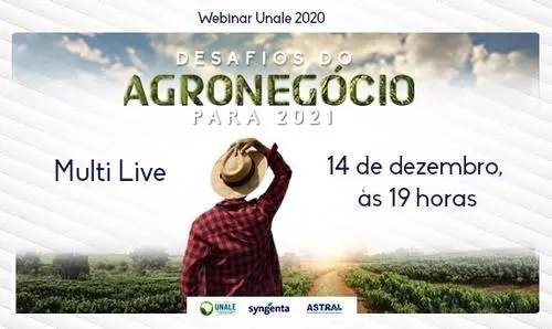 Unale realiza hoje Webinar sobre os desafios do agronegócio para 2021