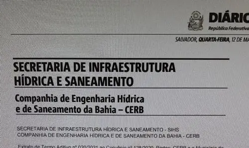 Publicado convênio para a ampliação de sistema de água em Novo Horizonte