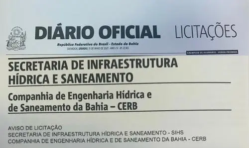 Publicado aviso de licitação para sistema de abastecimento de água em Caetité  
