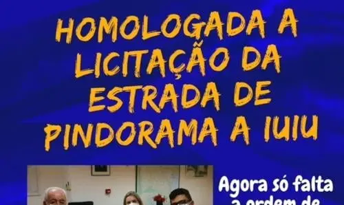 Homologada a licitação para as obras da estrada de Pindorama a Iuiu