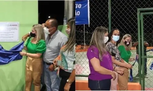 Ivana Bastos e Manoel Rubens entregam obras para comunidades de Palmas de Monte 