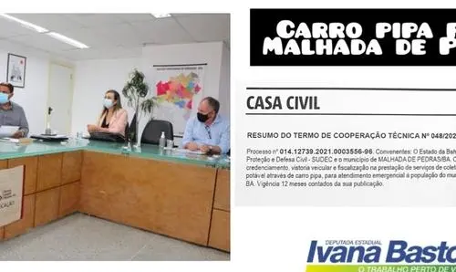 Malhada de Pedras ganha reforço hídrico e busca investimentos para educação 