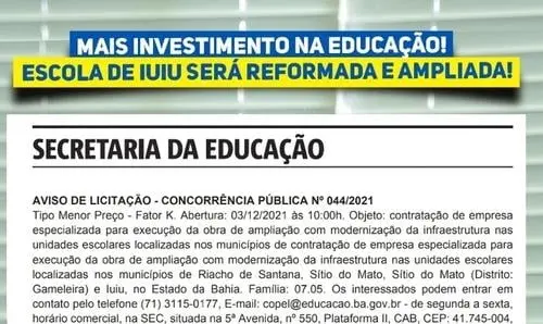 Luta de Ivana e Reinalldo asseguram modernização do Colégio Jorge Amado em Iuiu