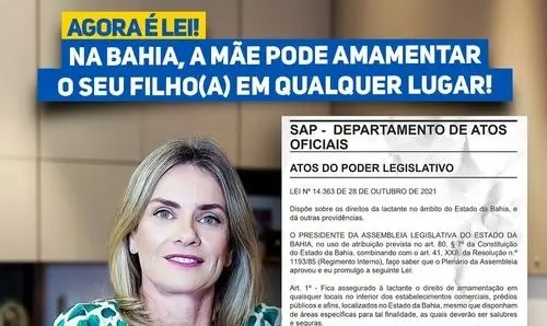 Mães passam a ter o direito de amamentar em público, assegura Lei de Ivana 