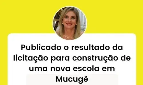 Publicado resultado da licitação para obras de construção de escola em Mucugê