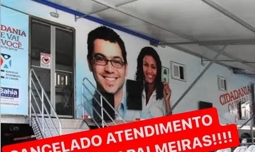 Cancelado atendimento SAC móvel em Palmeiras