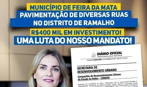 Ivana Bastos garante obras de pavimentação para Feira da Mata