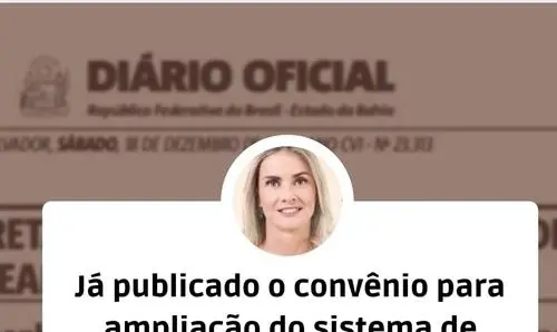 Publicado convênio que garante ampliação da oferta hídrica em Novo Horizonte  