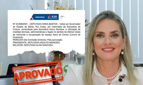 ALBA aprova indicação de Ivana para obras no Centro Cultural de Guanambi