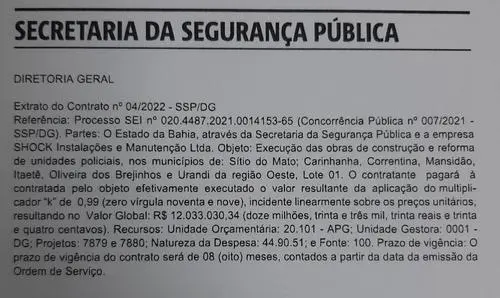 Obras para construção de um Pelotão da PM em Urandi serão iniciadas