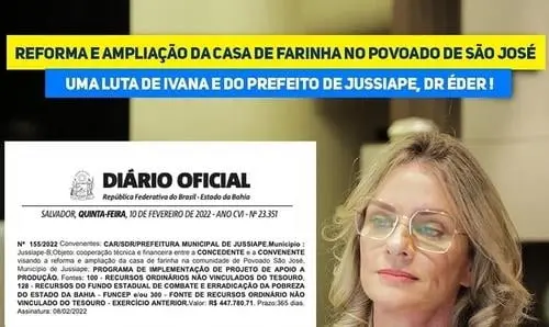 Convênio conquistado por Ivana e Dr. Éder ampliará Casa de Farinha em Jussiape