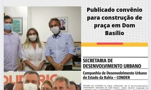 Ivana Bastos e Roberval asseguram construção de praça em Dom Basílio