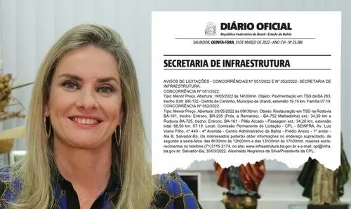 Publicado início de licitação para obras do asfaltamento da BA 263 em Urandi