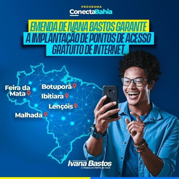 Deputada destina emenda para a implantação de pontos de internet em praças 