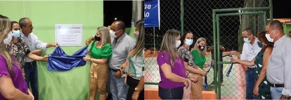 Ivana Bastos e Manoel Rubens entregam obras para comunidades de Palmas de Monte 