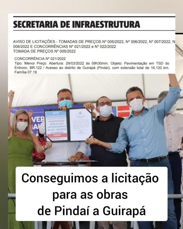 Ivana, Charles e João conquistam pavimentação da estrada de Pindaí a Guirapá