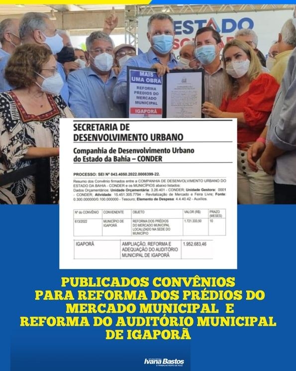 Após trabalho de Ivana e Neto Auditório e Mercado Municipal serão reformados