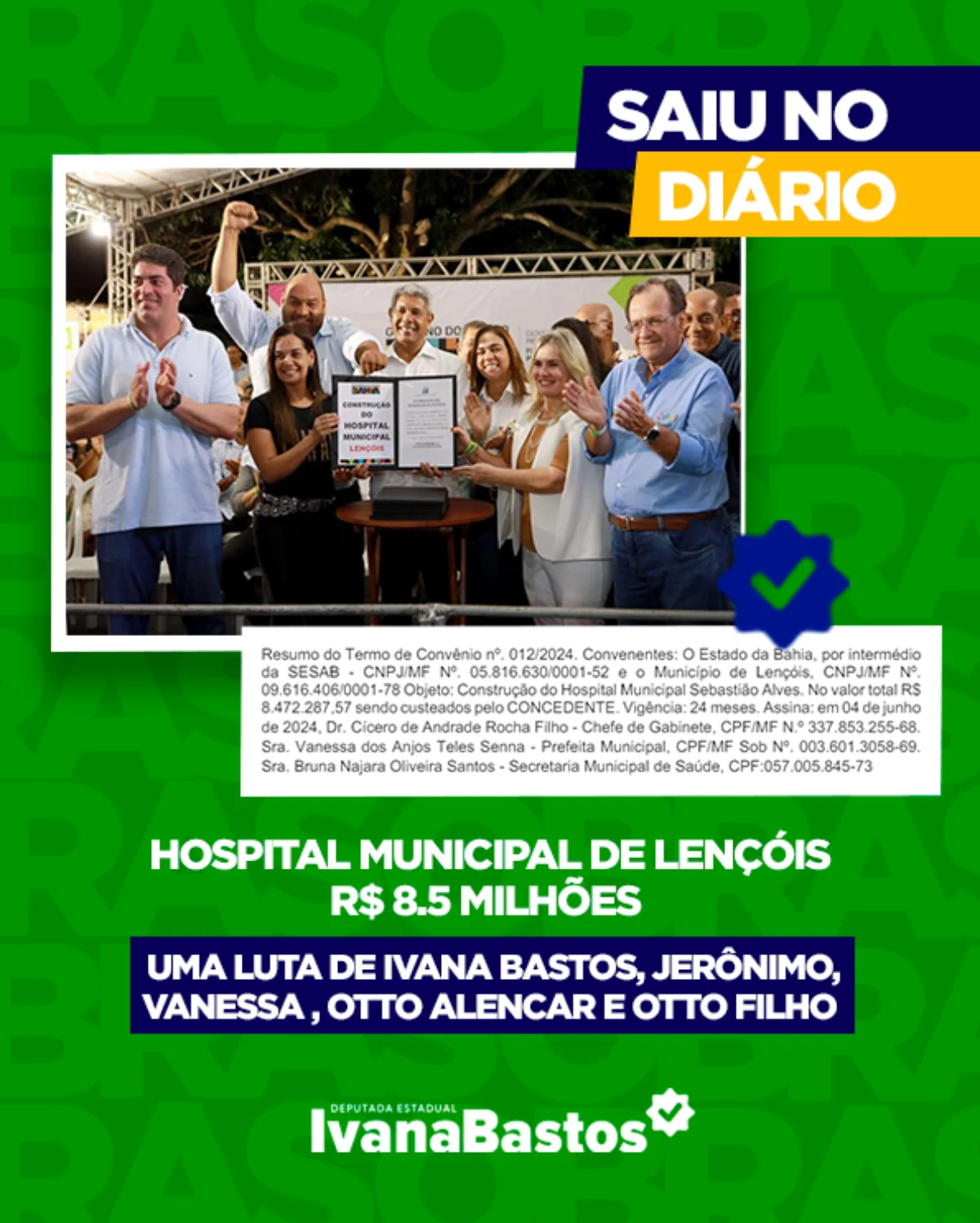 Hospital Municipal de Lençóis é uma realidade